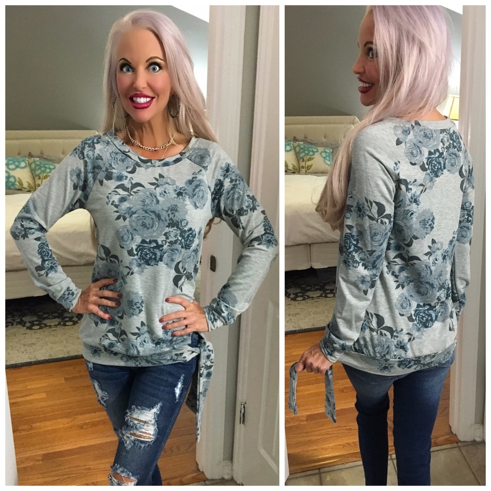 ❤️LAST 1! French Terry Side Tie Top! - Picture 6 of 6